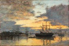 The Jetty at High Tide, Trouville-Eugène Boudin-Giclee Print