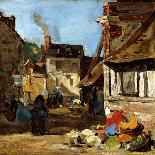 Honfleur, Saint-Catherine Market Place, 1867-1870-Eugène Boudin-Giclee Print