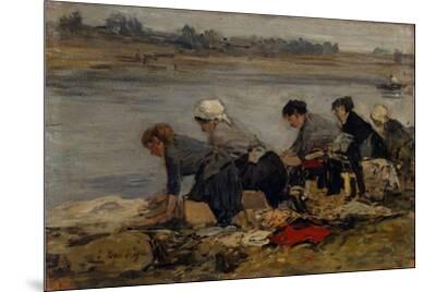 Laveuses au Bord de la Toucques,c.1885-90' Giclee Print - Eugène