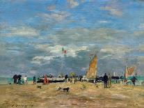 Beach Scene at Trouville, 1863-Eugene Boudin-Art Print