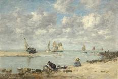 Storm at the Port of Camaret, France.-Eugene Boudin-Giclee Print