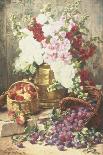 A Still Life with a Wine Flagon, a Basket, Pears, Onions, Cauliflowers, Cabbages, Garlic and a…-Eugene Claude-Giclee Print