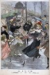 Hurricane on the Boulevards, Paris, 1900-Eugene Damblans-Giclee Print