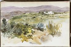 Album d'Afrique du Nord & d'Espagne : paysage aux environs de Tanger,"2 mars promenade avec M.Hay "-Eugene Delacroix-Giclee Print