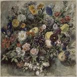 Bouquet de fleurs-Eugene Delacroix-Giclee Print
