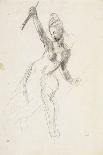 Femme à demi-nue brandissant un bâton ; Etude pour la "Liberté guidant le peuple" ; 1830-Eugene Delacroix-Giclee Print