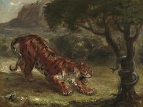 A Young Tiger Playing with Its Mother, 1830-Eugene Delacroix-Framed Giclee Print