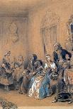 Divorce of Henry Viii and Catherine of Aragon before Cardinal of Wolsey Ca. 1530-Eugene Deveria-Premium Giclee Print