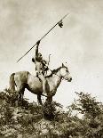 The Challenge (Yakama Warrior on Horseback, 1911)-Eugene Everett Lavalleur and L.V. McWhorter-Framed Premier Image Canvas