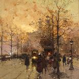 Paris Street in Autumn-Eugene Galien-Laloue-Framed Giclee Print