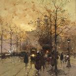 Winter Paris Street Scene-Eugene Galien-Laloue-Giclee Print
