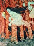 Three Women and Three Wolves (W/C)-Eugene Grasset-Framed Giclee Print