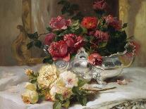 Still Life of Roses and Pomegranates-Eugene Henri Cauchois-Premier Image Canvas