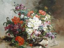 Summer Flowers in a Glass Vase-Eugene Henri Cauchois-Giclee Print