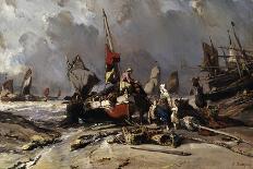 The Battle of Texel, 1673 (C192)-Eugene Isabey-Laminated Giclee Print