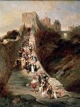 Leaving the Castle, 19th Century-Eugene Isabey-Framed Giclee Print