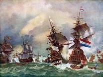 The Battle of Texel, 1673 (C192)-Eugene Isabey-Framed Giclee Print