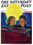 "Moonlit Car Ride," Saturday Evening Post Cover, January 7, 1933-Eugene Iverd-Giclee Print