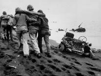 Wounded Marines Being Helped to Aid Station by Navy Corpsmen During WWII-Eugene Jones-Photographic Print