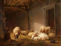 A Shepherd and His Flock, 1862-Eugene Joseph Verboeckhoven-Premier Image Canvas