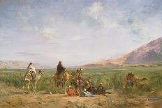 Travellers Resting at an Oasis-Eugene Lami-Giclee Print