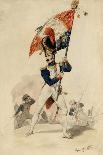 Soldier on Horseback (W/C, Pen and Ink)-Eugene-Louis Lami-Giclee Print