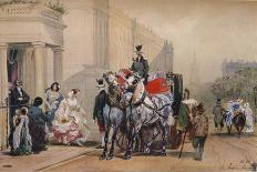 'Ladies Entering Their Carriage in Belgrave Square', 19th century-Eugene Louis Lami-Giclee Print