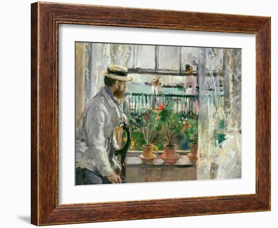 Eugene Manet (1834-92) on the Isle of Wight-Berthe Morisot-Framed Giclee Print