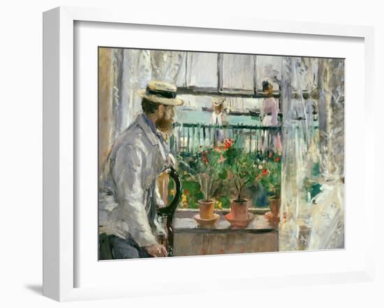 Eugene Manet (1834-92) on the Isle of Wight-Berthe Morisot-Framed Giclee Print