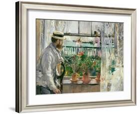 Eugene Manet (1834-92) on the Isle of Wight-Berthe Morisot-Framed Giclee Print