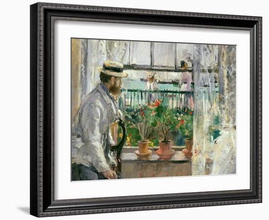 Eugene Manet (1834-92) on the Isle of Wight-Berthe Morisot-Framed Giclee Print