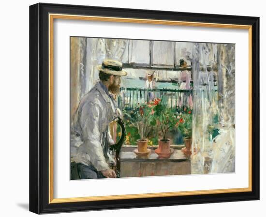 Eugene Manet (1834-92) on the Isle of Wight-Berthe Morisot-Framed Giclee Print
