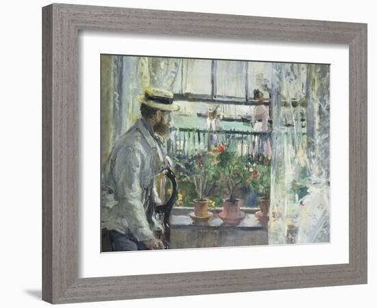 Eugene Manet on the Isle of Wight, 1875-Berthe Morisot-Framed Giclee Print