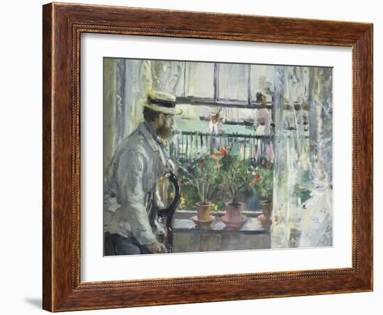 Eugene Manet on the Isle of Wight, 1875-Berthe Morisot-Framed Giclee Print