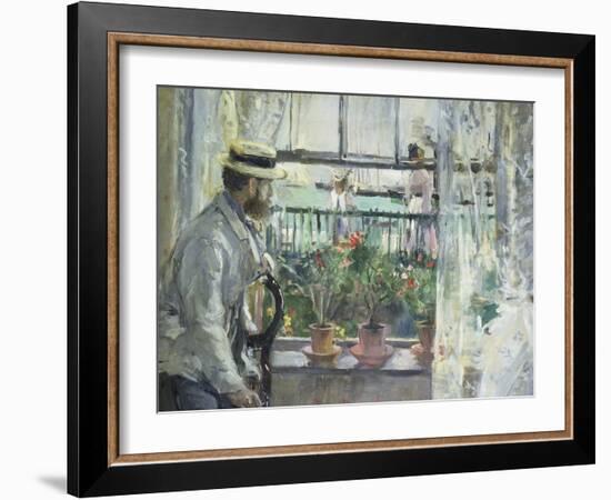 Eugene Manet on the Isle of Wight, 1875-Berthe Morisot-Framed Giclee Print