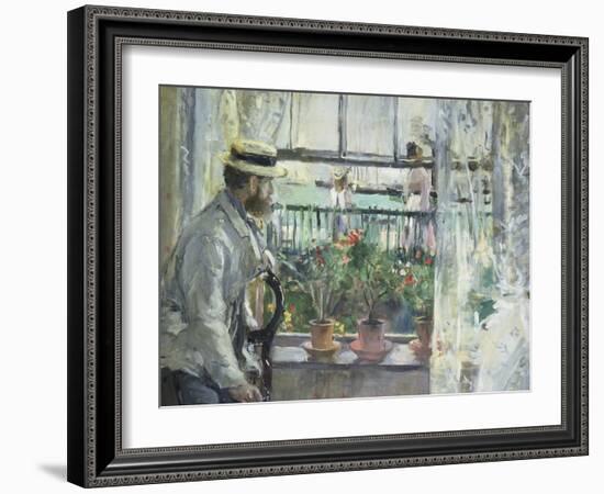 Eugene Manet on the Isle of Wight, 1875-Berthe Morisot-Framed Giclee Print