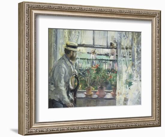 Eugene Manet on the Isle of Wight, 1875-Berthe Morisot-Framed Giclee Print