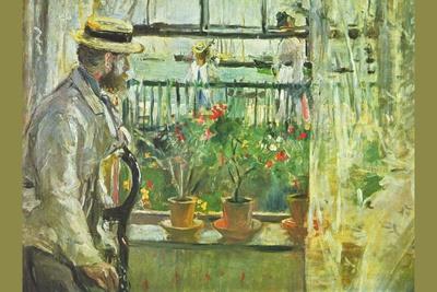 ArtWall Eugene Manet on The Isle of Wight Gallery Wrapped Canvas Artwork by Berthe Morisot 18 by 24-Inch