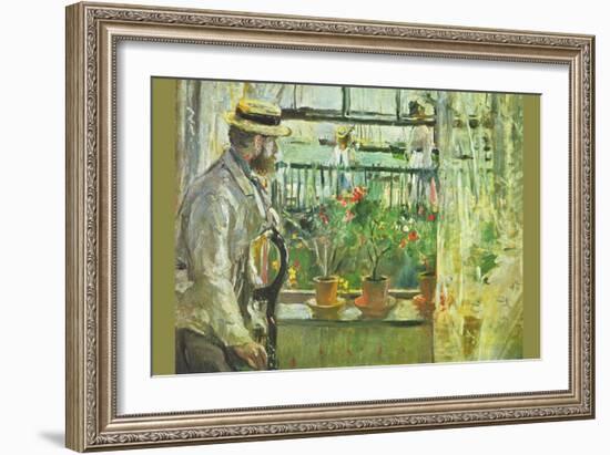 Eugene Manet on the Isle of Wight-Berthe Morisot-Framed Art Print