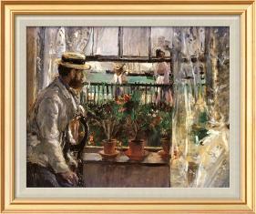 Eugene Manet-Berthe Morisot-Framed Textured Art