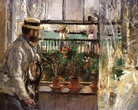Eugene Manet-Berthe Morisot-Framed Textured Art