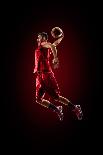 Basketball Player in Action Flying High and Scoring-Eugene Onischenko-Framed Photographic Print