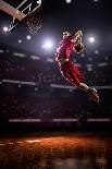 Two Basketball Players in Action in Gym Panorama View-Eugene Onischenko-Photographic Print