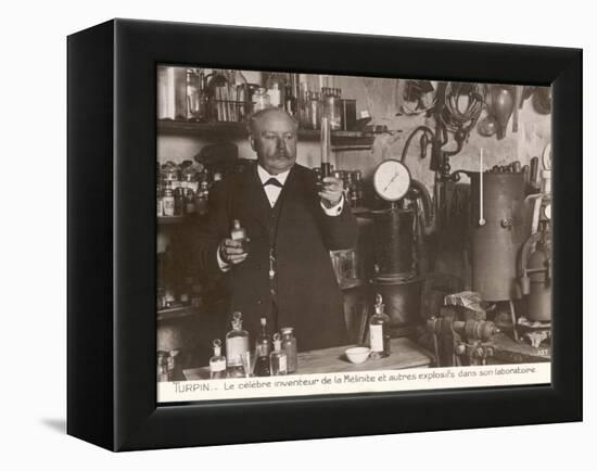Eugene Turpin French Scientist in His Laboratory-null-Framed Premier Image Canvas