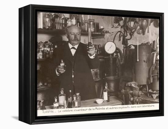 Eugene Turpin French Scientist in His Laboratory-null-Framed Premier Image Canvas