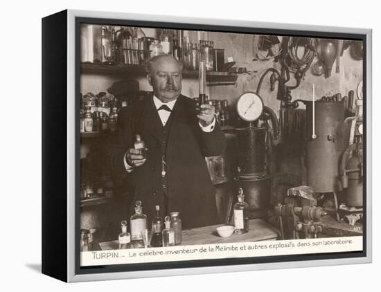 Eugene Turpin French Scientist in His Laboratory-null-Framed Premier Image Canvas