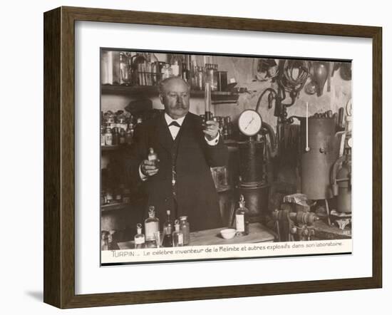 Eugene Turpin French Scientist in His Laboratory-null-Framed Photographic Print