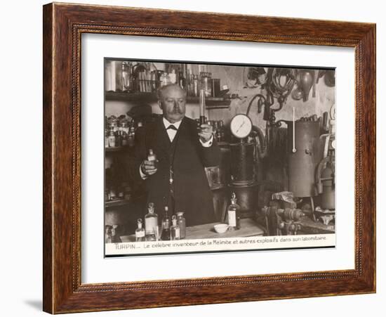 Eugene Turpin French Scientist in His Laboratory-null-Framed Photographic Print