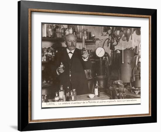 Eugene Turpin French Scientist in His Laboratory-null-Framed Photographic Print