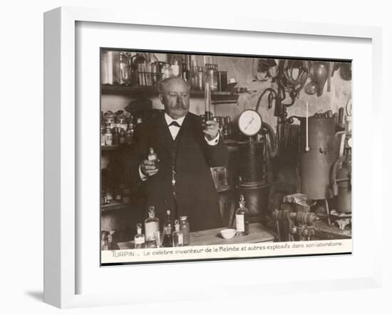 Eugene Turpin French Scientist in His Laboratory-null-Framed Photographic Print